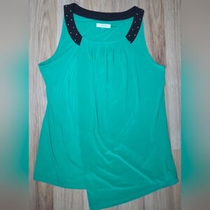 Calvin Klein Green Tank Top with Black Trim Size M